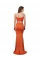 Comprare Arancia Stile sirena Senza spalline Spandex Lunga Formali Abiti da damigella donore / Abiti da sera / Abiti da ballo