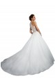Comprare Avorio Abito da ballo Alto Collo Tulle Pizzo Abiti da sposa