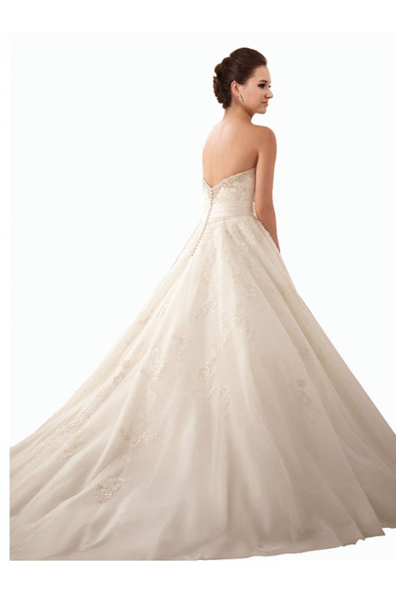 Comprare Avorio Abito da ballo Innamorato Raso Tulle Pizzo Abiti da sposa