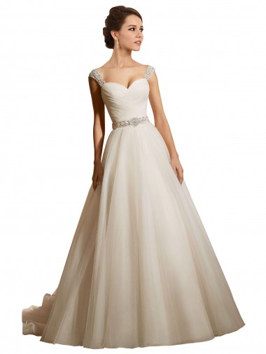 Comprare Avorio Abito da ballo Innamorato Tulle Abiti da sposa