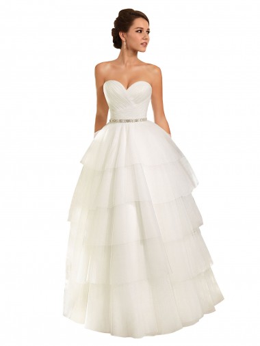 Comprare Avorio Abito da ballo Innamorato Tulle Abiti da sposa