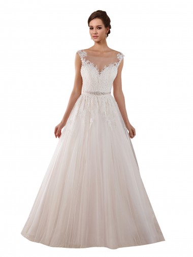 Comprare Avorio Abito da ballo Innamorato Tulle Pizzo Abiti da sposa