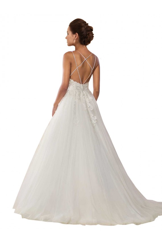 Comprare Avorio Abito da ballo Sottili Tulle Pizzo Boho Abiti da sposa