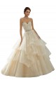 Comprare Avorio & Champagne Abito da ballo Innamorato Tulle Pizzo Abiti da sposa