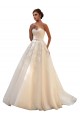 Comprare Avorio & Champagne Abito da ballo Innamorato Tulle Pizzo Abiti da sposa