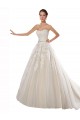 Comprare Avorio & Champagne Linea A Senza spalline Tulle Pizzo Abiti da sposa