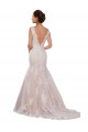 Comprare Avorio & Champagne Stile sirena Scollatura a V Pizzo Classico Abiti da sposa