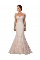 Comprare Avorio & Champagne Stile sirena Sottili Pizzo Boho Abiti da sposa