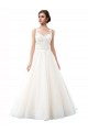 Comprare Avorio Linea A Illusione Cattedrale di treno Tulle Pizzo Spiaggia Abiti da sposa
