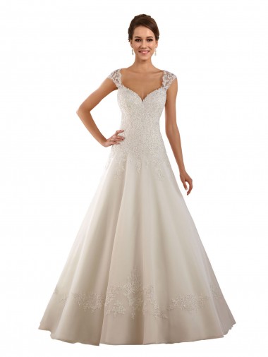 Comprare Avorio Linea A Innamorato Pizzo Abiti da sposa