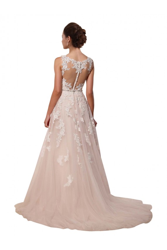 Comprare Avorio Linea A Innamorato Tulle Pizzo Abiti da sposa