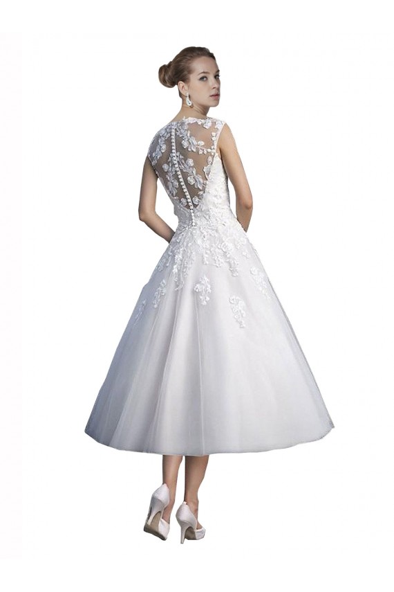 Comprare Avorio Linea A Innamorato Tulle Pizzo Spiaggia Abiti da sposa