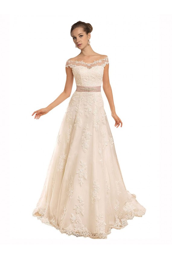 Comprare Avorio Linea A Pizzo Spiaggia Abiti da sposa
