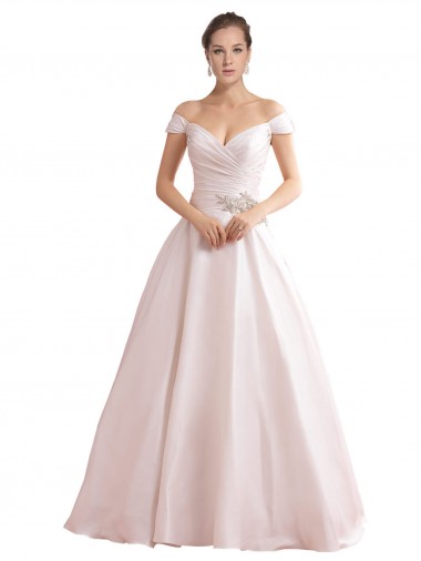 Comprare Avorio Linea A Raso Abiti da sposa