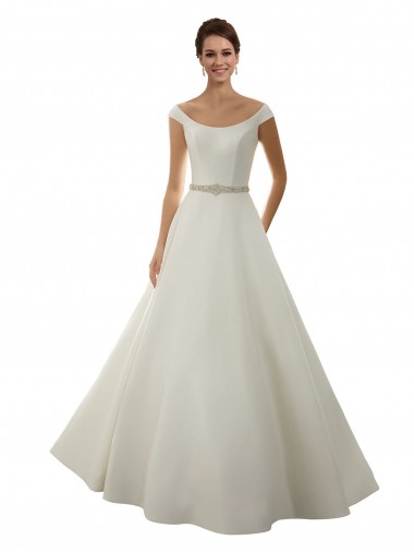 Comprare Avorio Linea A Raso Classico Abiti da sposa