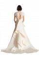 Comprare Avorio Linea A Scollatura a V Raso Abiti da sposa