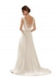 Comprare Avorio Linea A Scollatura a V Sweep treno Chiffona Pizzo Abiti da sposa