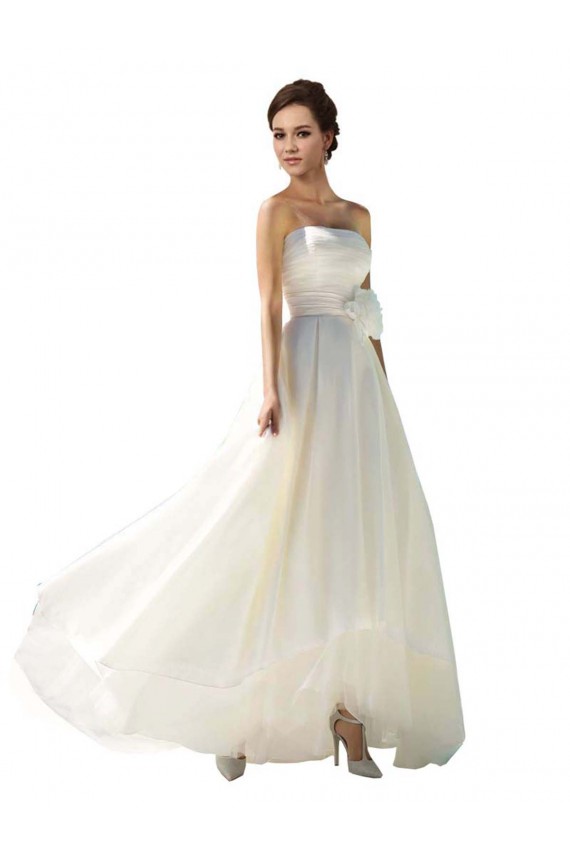 Comprare Avorio Linea A Senza spalline Chiffona Abiti da sposa