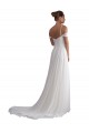 Comprare Avorio Linea A Sweep treno Chiffona Spiaggia Abiti da sposa