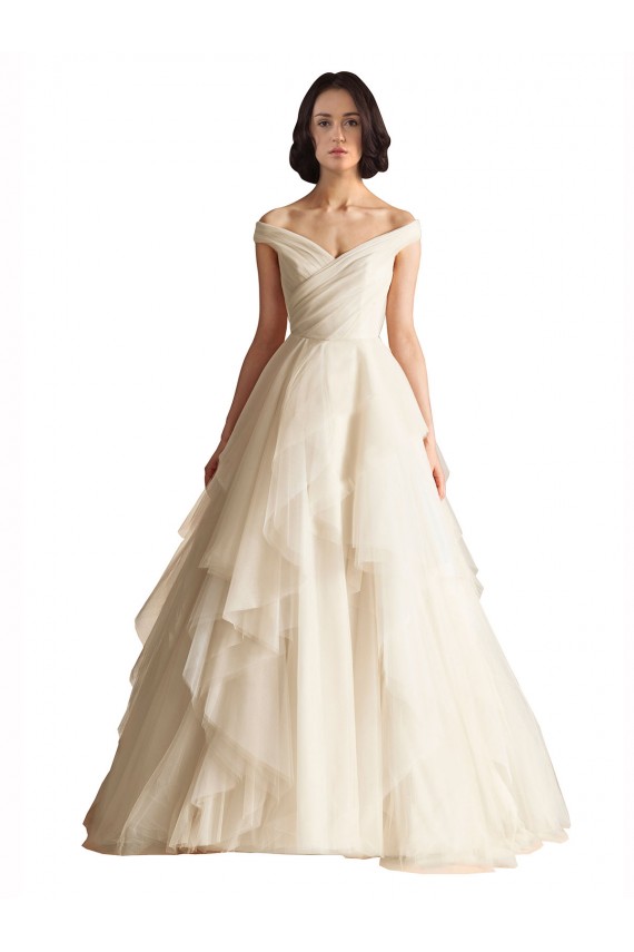 Comprare Avorio Linea A Tulle Abiti da sposa