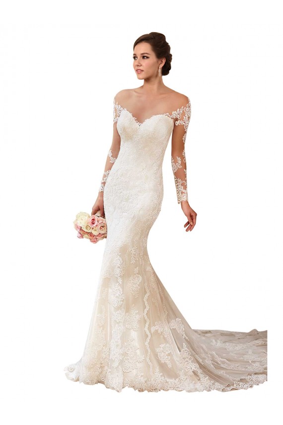 Comprare Avorio Stile sirena Innamorato Pizzo Abiti da sposa