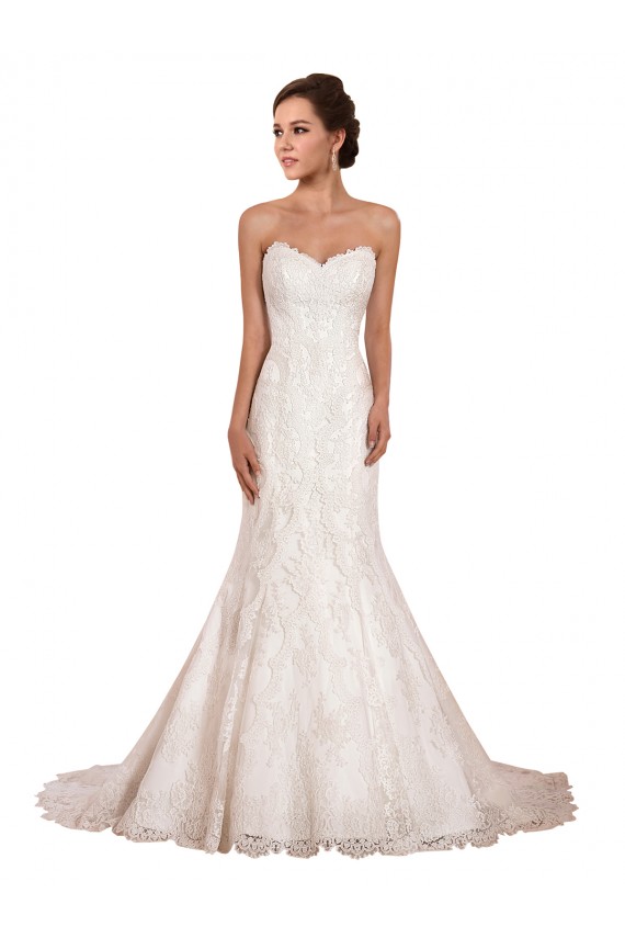 Comprare Avorio Stile sirena Innamorato Pizzo Abiti da sposa