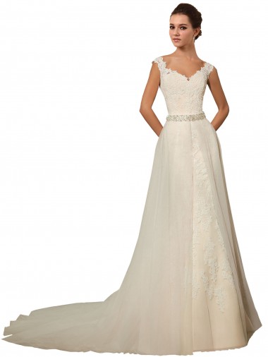 Comprare Avorio Stile sirena Innamorato Tulle Pizzo Abiti da sposa