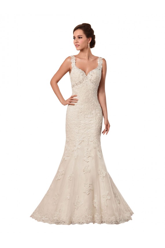 Comprare Avorio Stile sirena Innamorato Tulle Pizzo Abiti da sposa