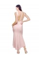 Comprare Rosa Tubino Alto Collo Midi Crespo Elastico Corto Abiti da damigella donore / Abiti da sera / Abiti da cocktail
