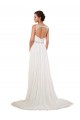 Comprare Avorio Tubino Scollatura a V Chiffona Classico Abiti da sposa
