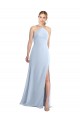 Comprare Azzurro cielo Linea A Capestro Chiffona Lunga Abiti da damigella donore