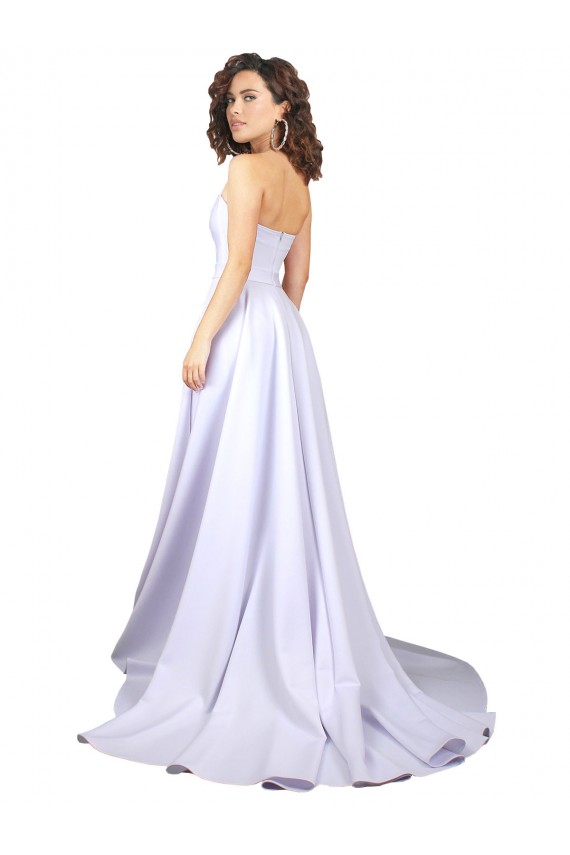 Comprare Bianco Linea A Innamorato Crespo Elastico Semplice Spiaggia Abiti da sposa
