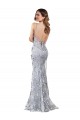 Comprare Argento Stile sirena Alto Collo Crespo Elastico Paillettes Tulle Lunga Formali Abiti da damigella donore / Abiti da sera / Abiti da ballo