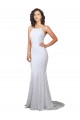 Comprare Bianco Stile sirena Alto Collo Sweep treno Pizzo Abiti da sposa