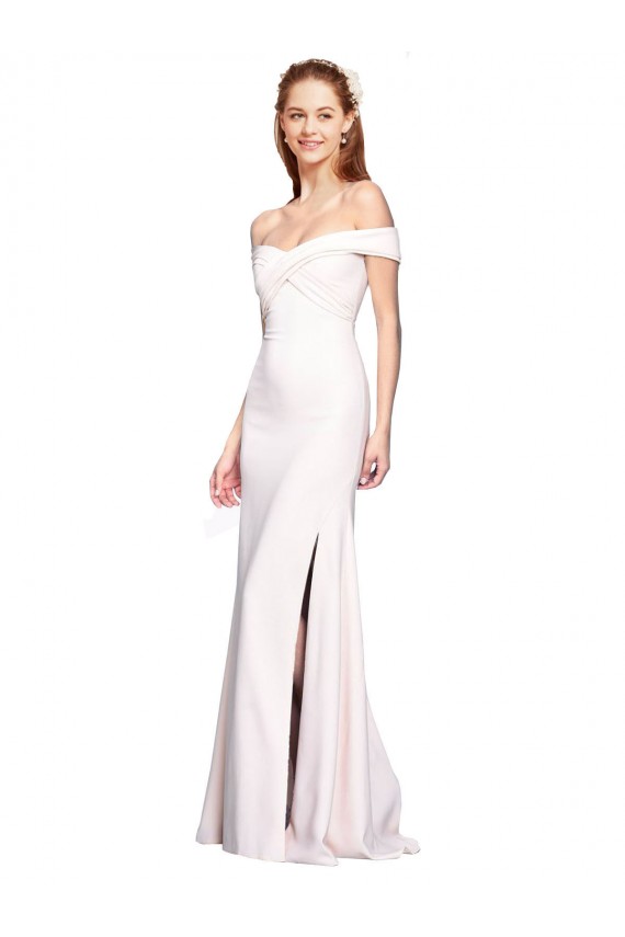 Comprare Bianco Stile sirena Crespo Elastico Lunga Formali Abiti da damigella donore / Abiti da sera / Abiti da ballo