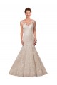 Comprare Bianco Stile sirena Illusione Pizzo Abiti da sposa