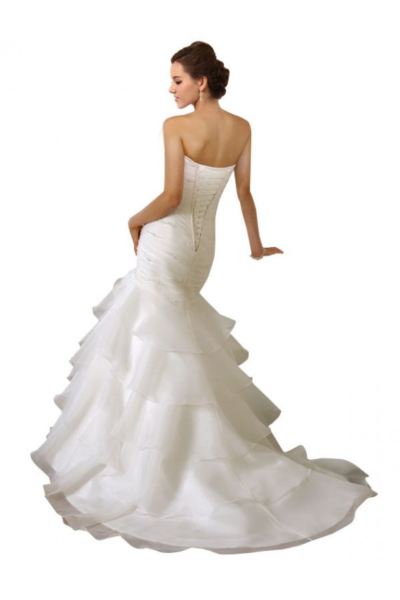 Comprare Bianco Stile sirena Innamorato Tulle Abiti da sposa