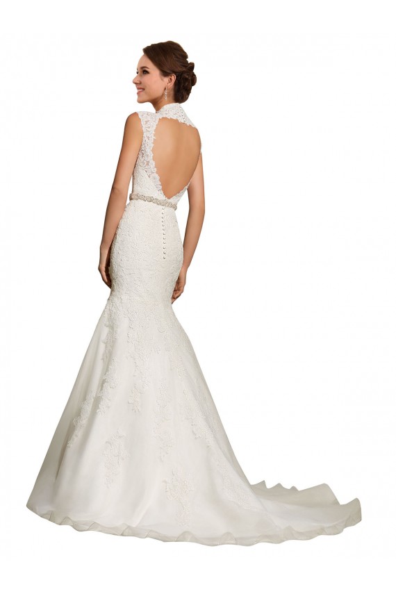 Comprare Bianco Stile sirena Innamorato Tulle Pizzo Abiti da sposa
