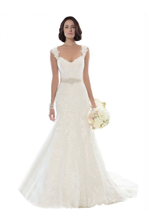 Comprare Bianco Stile sirena Pizzo Spiaggia Abiti da sposa