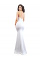 Comprare Bianco Stile sirena Sottili Alto Collo Crespo Elastico Lunga Formali Abiti da damigella donore / Abiti da sera / Abiti da ballo