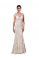 Comprare Bianco Tubino Barca Illusione Pizzo Abiti da sposa