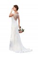 Comprare Bianco Tubino Barca Illusione Pizzo Abiti da sposa