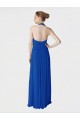 Comprare Blu Reale Linea A Capestro Chiffona Lunga Abiti da damigella donore