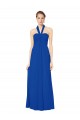 Comprare Blu Reale Linea A Capestro Chiffona Lunga Abiti da damigella donore