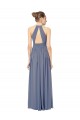 Comprare Blu Reale Linea A Capestro Chiffona Lunga Abiti da damigella donore