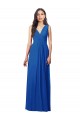 Comprare Blu Reale Linea A Scollatura a V Chiffona Lunga Abiti da damigella donore