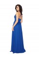 Comprare Blu Reale Linea A Scollatura a V Chiffona Lunga Abiti da damigella donore