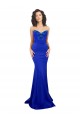 Comprare Blu Reale Stile sirena Innamorato Alto Collo Crespo Elastico Lunga Formali Abiti da damigella donore / Abiti da sera / Abiti da ballo
