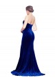Comprare Blu Reale Stile sirena Innamorato Sweep treno Velluto Elastico Lunga Formali Abiti da damigella donore / Abiti da sera / Abiti da ballo