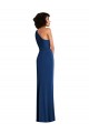 Comprare Blu Reale Tubino Una spalla Spandex Lunga Abiti da damigella donore / Abiti da ballo